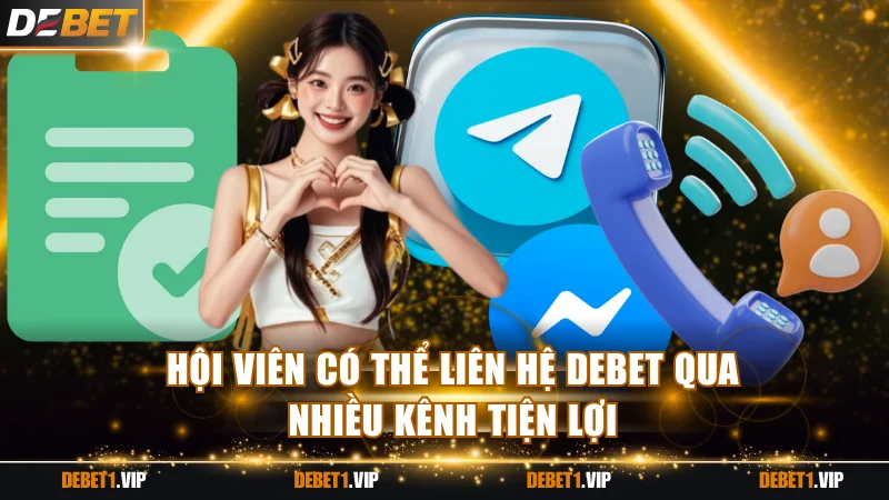 Hội viên có thể liên hệ DEBET qua nhiều kênh tiện lợi